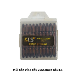 [LSMBV2DBK265N] Mũi bắn vít 2 đầu 2x65 bake nâu LS