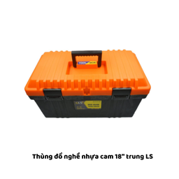 [LSTDNNC17] Thùng đồ nghề nhựa cam 18" trung LS