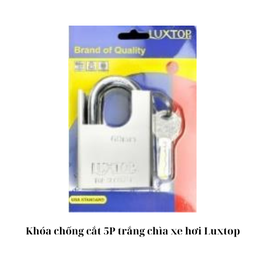 [KCC5TCXHLT] Khóa chống cắt 5P trắng chìa xe hơi Luxtop