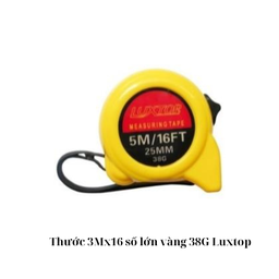 [T3M1MVLT38] Thước 3Mx16 số lớn vàng 38G Luxtop