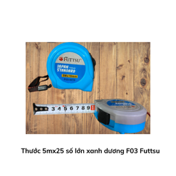 [T525SLXDFS] Thước 5mx25 số lớn xanh dương F03 Futtsu