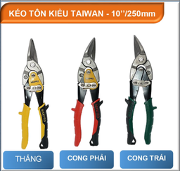 [MRKCT10CTDL] Kéo cắt tôn 10" cong trái kiểu Đài Loan  042KT Maxpro