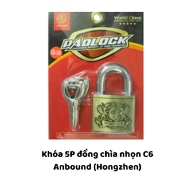 [MRK5DC650] Khóa 5P đồng chìa nhọn C6 Anbound (Hongzhen)