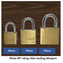 [MRK6VCM] Khóa 6P vàng chìa muỗng Maxpro