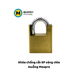 [MRKCC6VCM] Khóa chống cắt 6P vàng chìa muỗng Maxpro