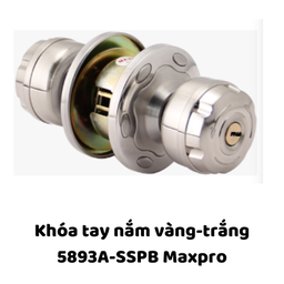 [MRKTNVT5893A] Khóa tay nắm vàng-trắng 5893A-SSPB Maxpro