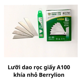 [MRLDRGA100NBR] Lưỡi dao rọc giấy A100 khía nhỏ Berrylion