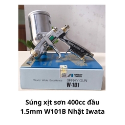 [MRXSW101NWT] Súng xịt sơn 400cc đầu 1.5mm W101B Nhật Iwata