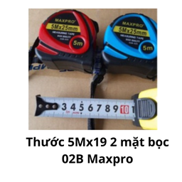 [MRTKB52M02B] Thước 5Mx19 2 mặt bọc 02B Maxpro