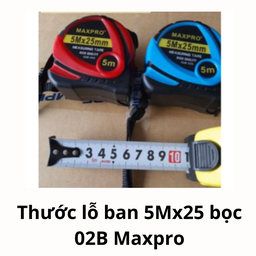 [MRTKB5LB02B] Thước lỗ ban 5Mx19 số lớn bọc 02B Maxpro